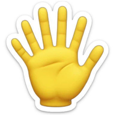 yellow Hand with 6 fingers sticker
