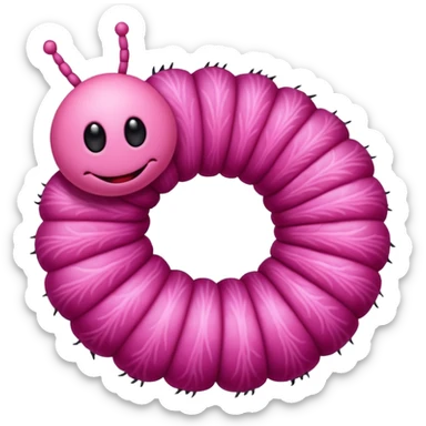 Caterpillar Pink Insect sticker