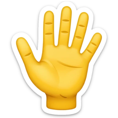 stop hand emoji with 5 fingers sticker