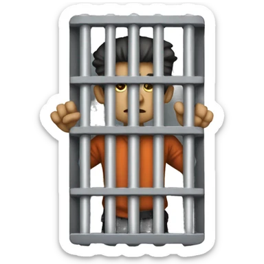 prison bars sticker