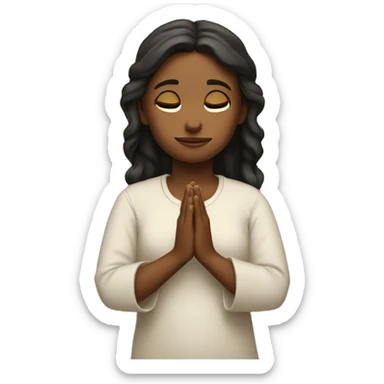 Girl praying god sticker