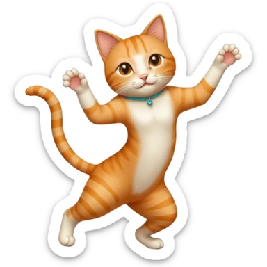 Un gato bailando sticker