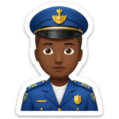 Round Pilate red background center in sindh police in capital sticker