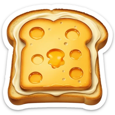 🍞🧀🍞 Closed cheese toast without a face sticker