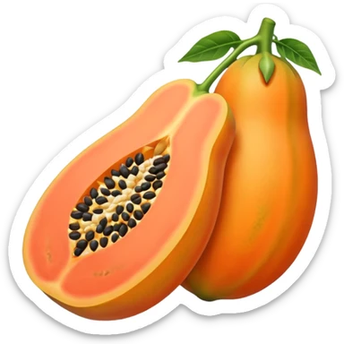 Papaya emoji sticker