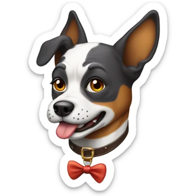 Perro cara de payaso sticker