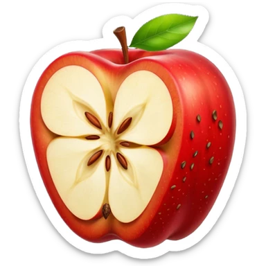 Create a core of an apple sticker