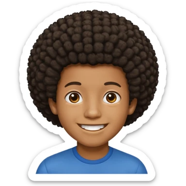 Black boy with a small afro  sticker