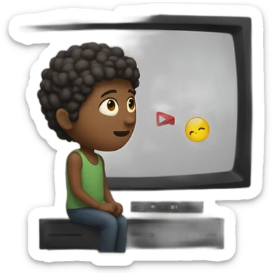 Watching netflix on tv sticker