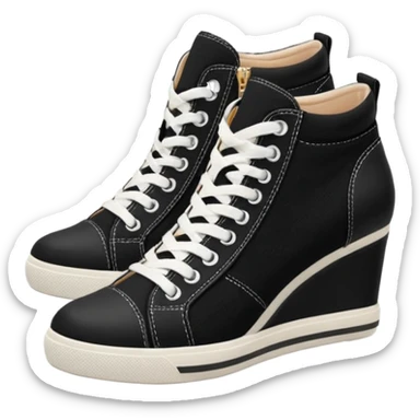 wedge sneakers no lace  sticker
