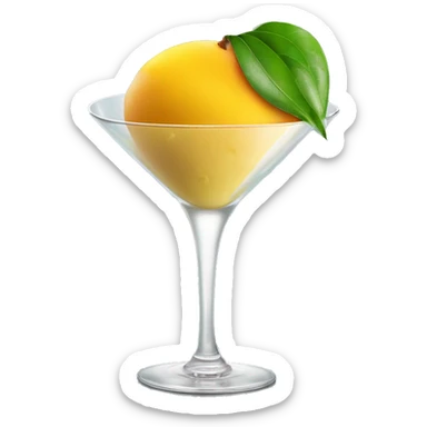 Mango sorbet in martini glass sticker