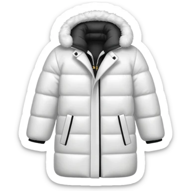 a white winter coat sticker