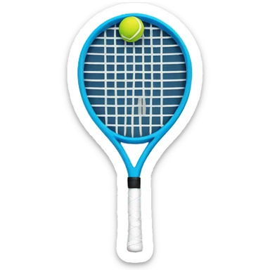 happy emoji hand holding tennis racket  sticker