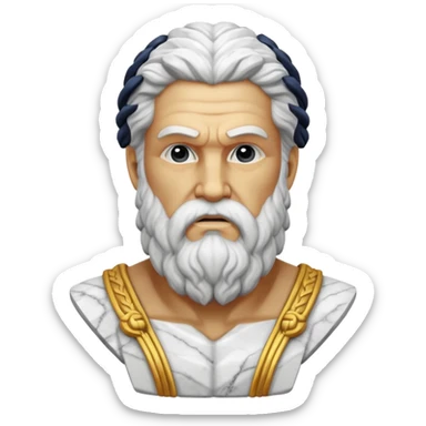 Bust of Zeus sticker