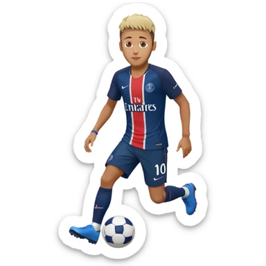 Nry dribbling a ball With a psg Shirt on in 2018 sticker