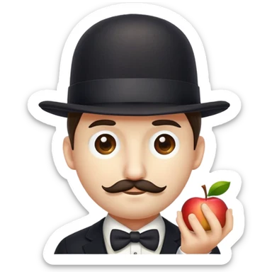 Magritte “the son of man”  sticker