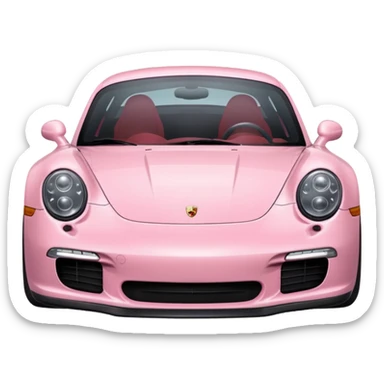 light pink porsche sticker