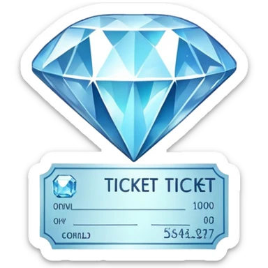 A diamond ticket like the golden ticket sticker