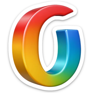 Apple style 3D emoji of the letter O, shiny, smooth, rounded, colorful, with the same toy-like texture as official Apple emojis sticker