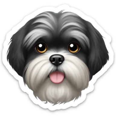 Black shitzu sticker