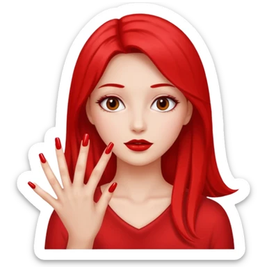 Girly pop with extra Long nails sticker