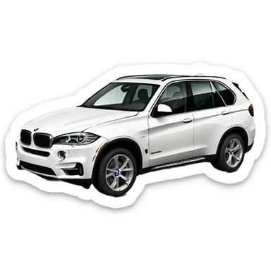 BMW X5 in white  sticker