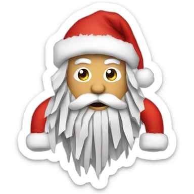 shredded santa claus sticker