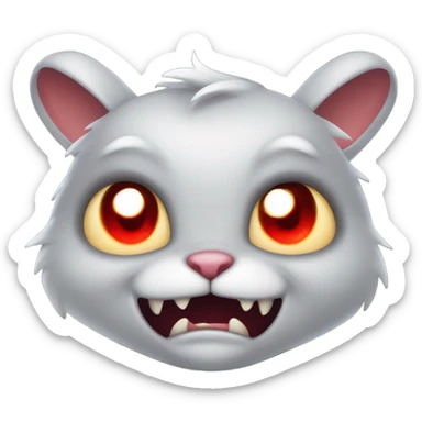 Rabit being evil sticker