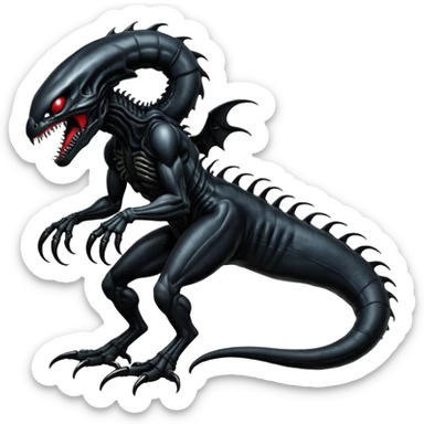  Venom-Salandit-Xenomorph-hybrid-fantasy-creature (full body) sticker
