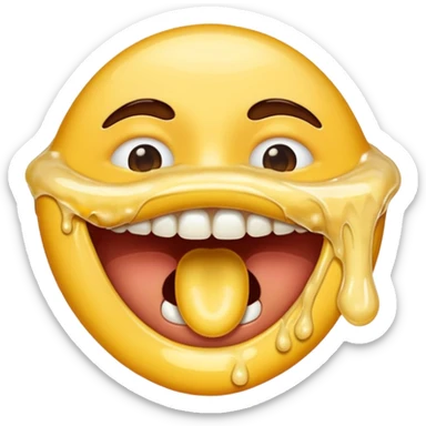 Glue is someone’s mouth sticker