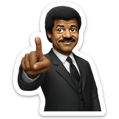 Neil deGrasse Tyson Pointing finger sticker