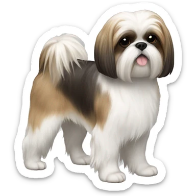 Shih tzu full body side view sticker