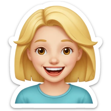 funny laughing girl sticker