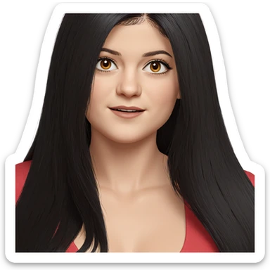 realistic portrait of girl sticker