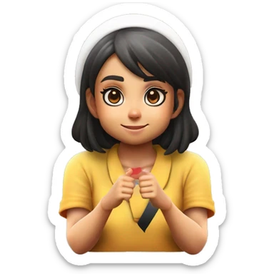 girl asking sticker