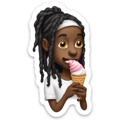 lil wayne eating ice cream  sticker