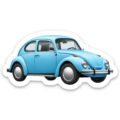 Volkswagen Beetle light blue  sticker