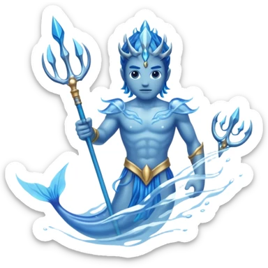 water elemental trident sticker