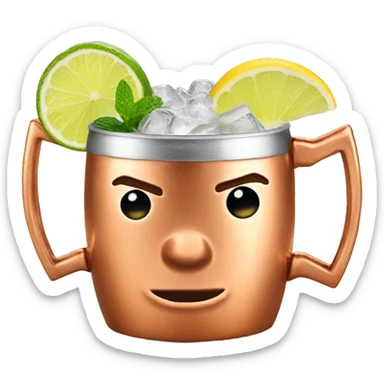 Moscow mule copper mug sticker