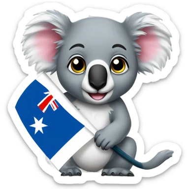 somali flag being held buy a koala sticker