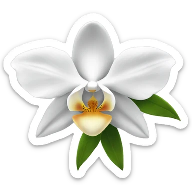 White Orchid sticker