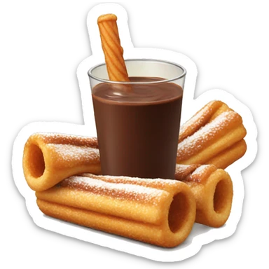 Churro with chocolate sticker