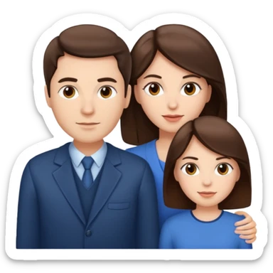 Un trouple deux hommes une femme brune sticker