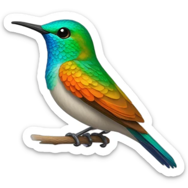 erstelle ein emoji von einem bunten kolibri sticker