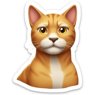 Muscular cat sticker