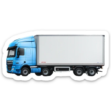 DAF XG+ truck blue trailer sticker