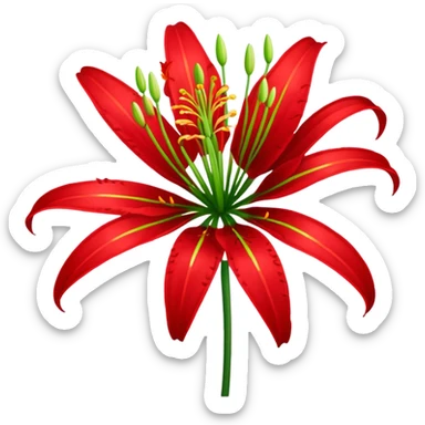 Red spider lily sticker