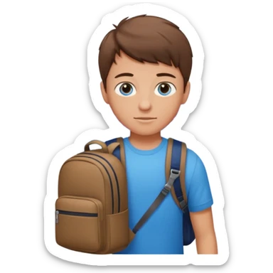 City Backpack Student boy sticker