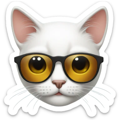 Cat with sunglasses sticker