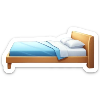 sparkling clean room with a made bed, neat shelves, and sunlight through the window sticker